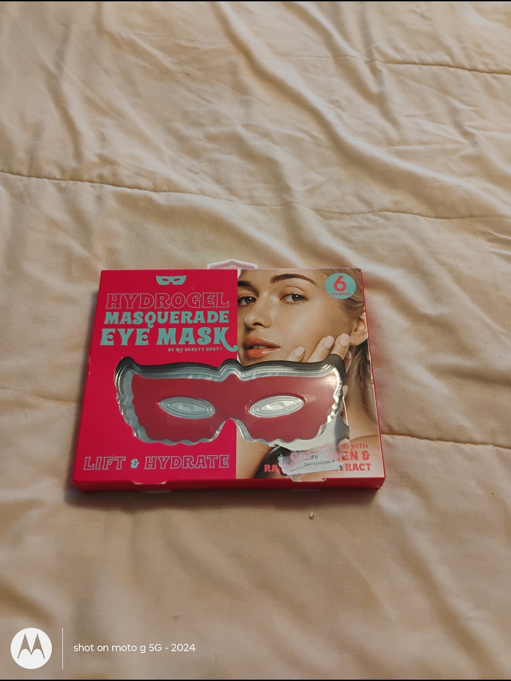 Hydrogel Masquerade Eye Mask - Pink -